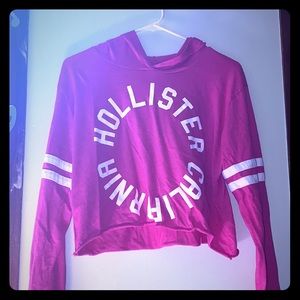half length long sleeve hoodie
